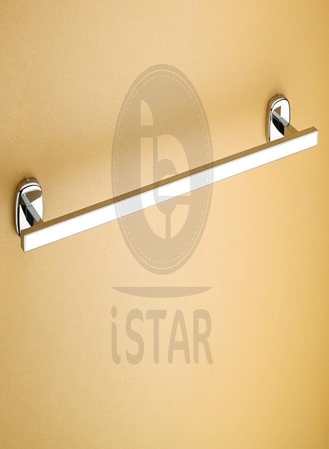 آي ستار حامل مناشف مربع من iSTAR / حامل مناشف / رف مناشف / علاقة مناشف من الفولاذ المقاوم للصدأ بطول 24 بوصة (مطلي بالكروم الفضي) - Image 4